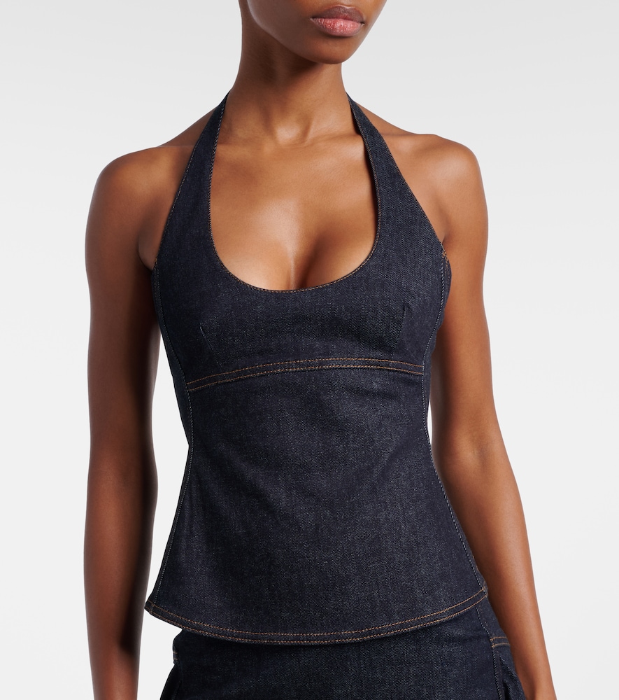 Lavoir de-Nîmes denim halterneck top