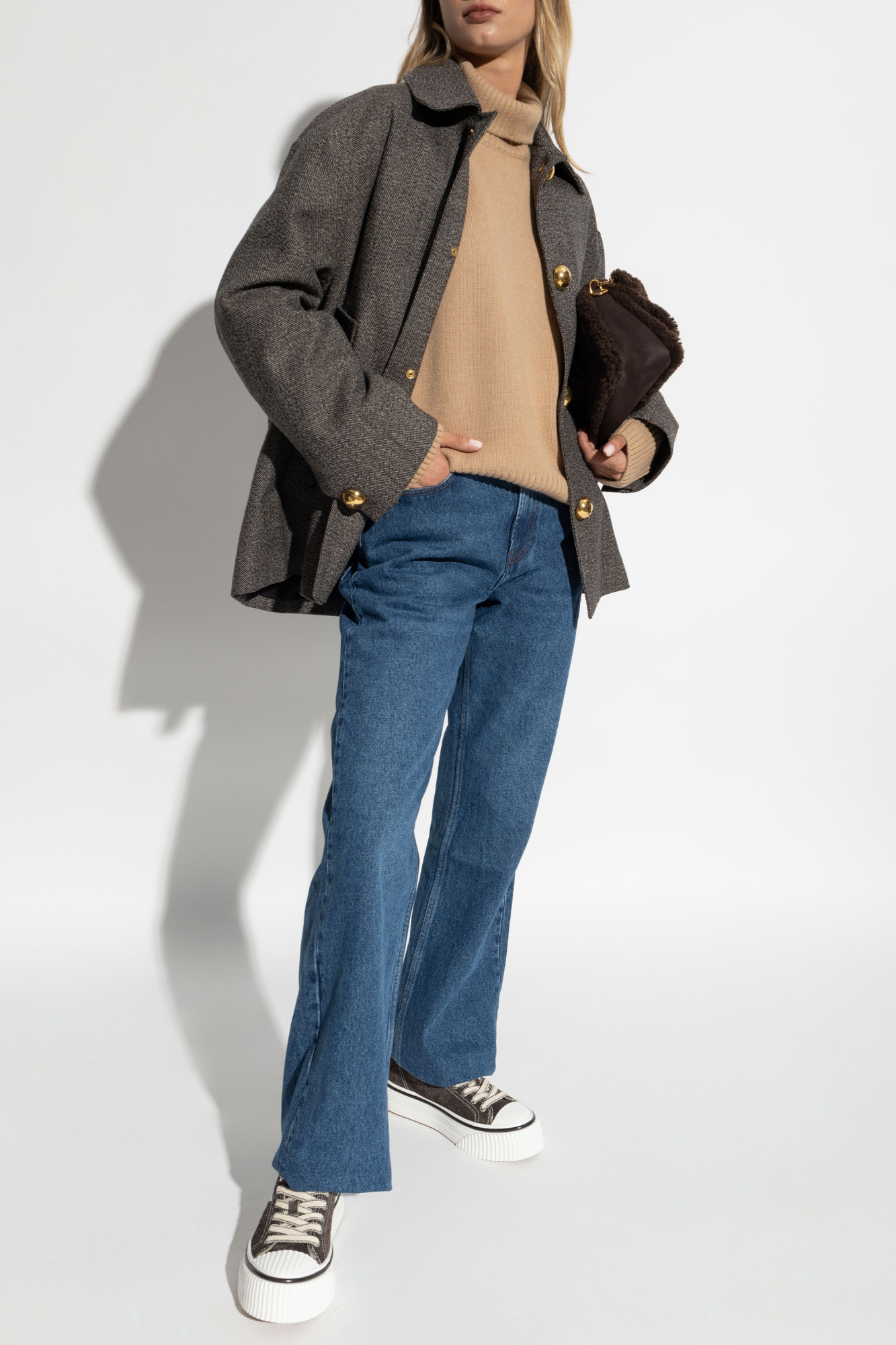 Jacket With Pockets, Women's, Grey