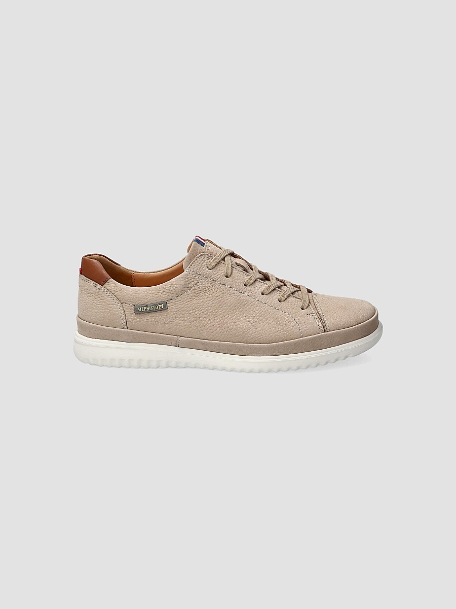 Men's Thomas Leather Low-Top Sneakers - Sand