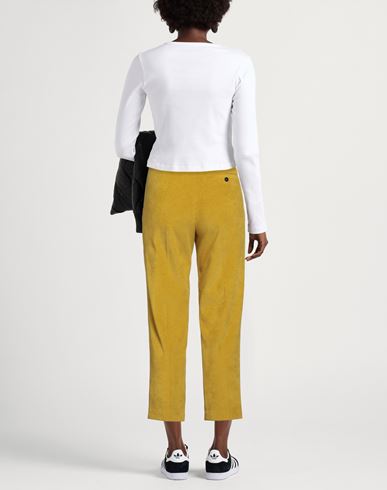 Woman Pants Marigold Size 4 Cotton, Polyester