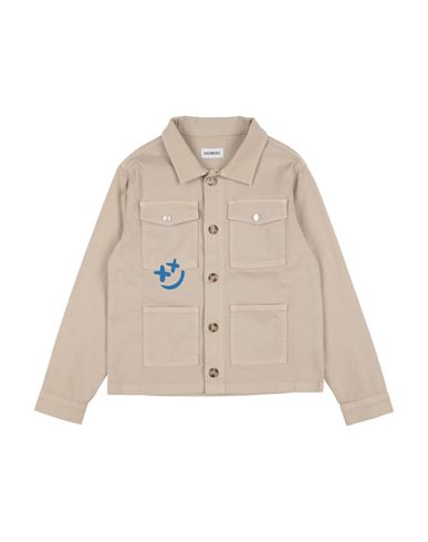 Junior Kid Boy Shirt Beige Size 10 Cotton, Elastic fibres
