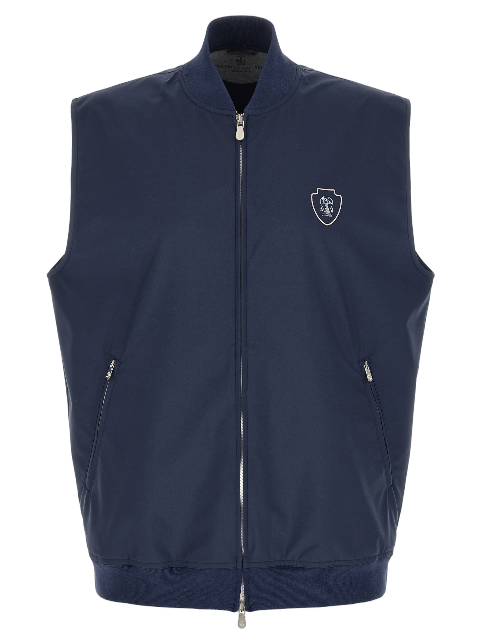 Water-Repellent Nylon Vest — Navy