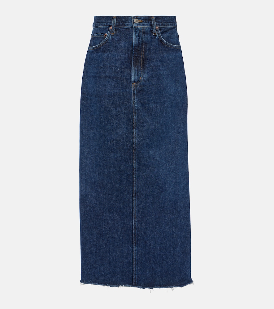 Hilla denim maxi skirt