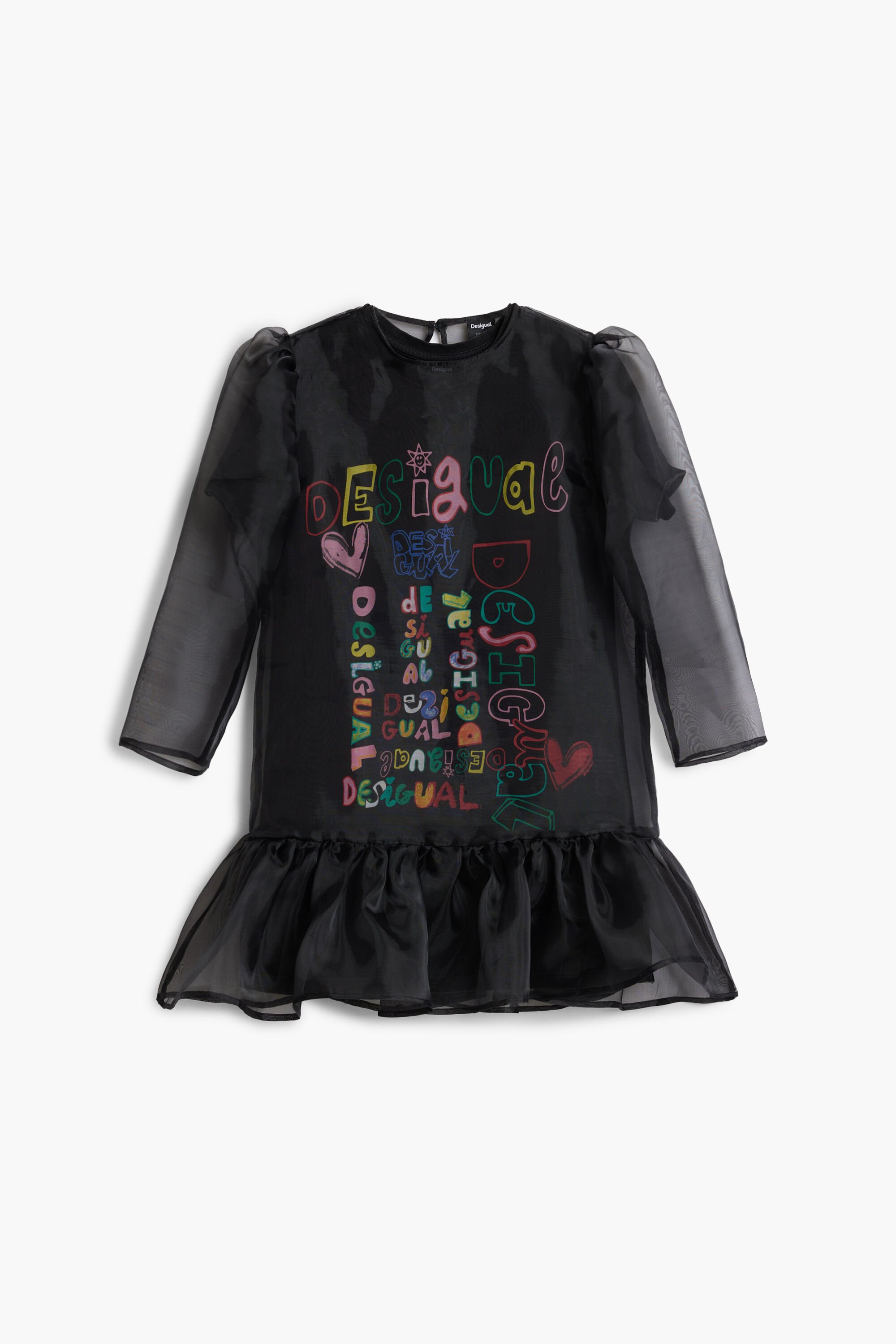 3/4 sleeve dress with lettering