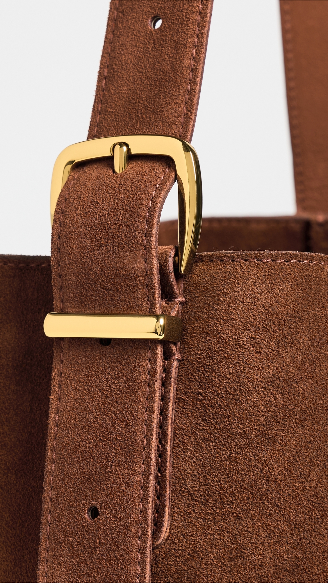 Suede Essentials Bucket Tote Soft Mahogany One Size