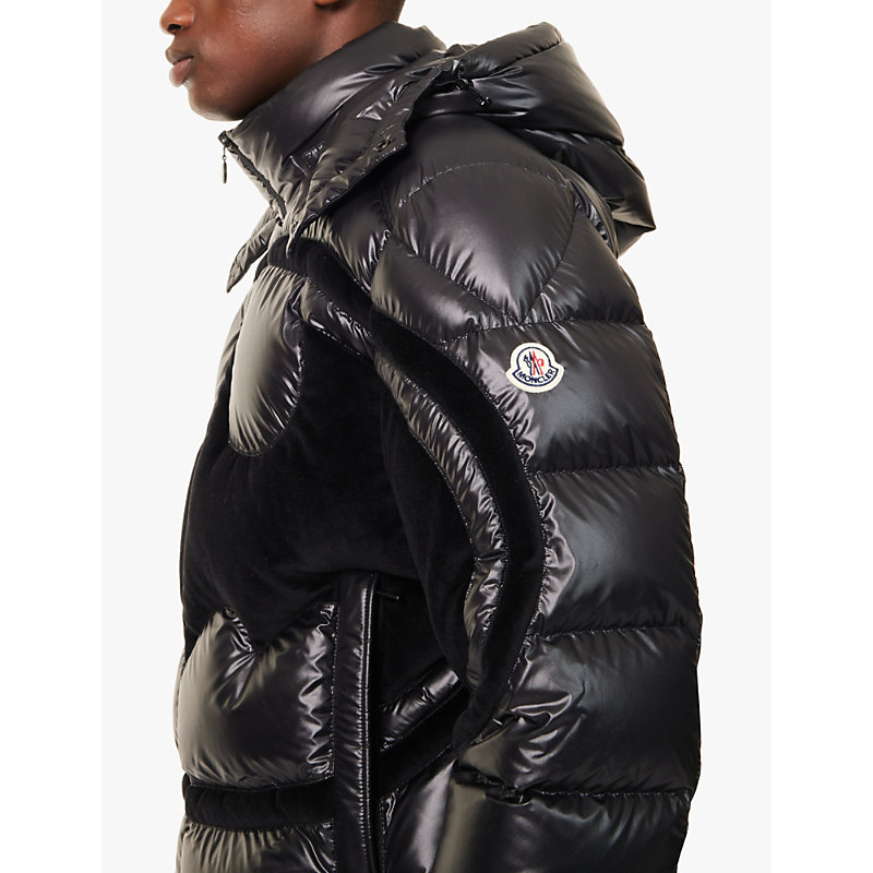 Mens Black X Batman Solander Brand-patch Regular-fit Shell-down Jacket