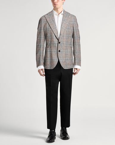 Man Blazer Grey Size 38 Alpaca wool, Cotton, Polyamide