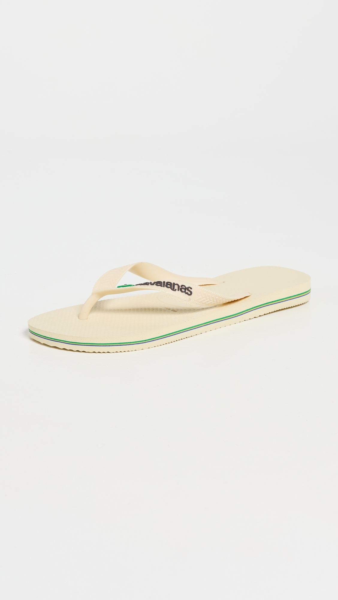 Havaianas Brazil Logo Flip Flops Buttercream 10