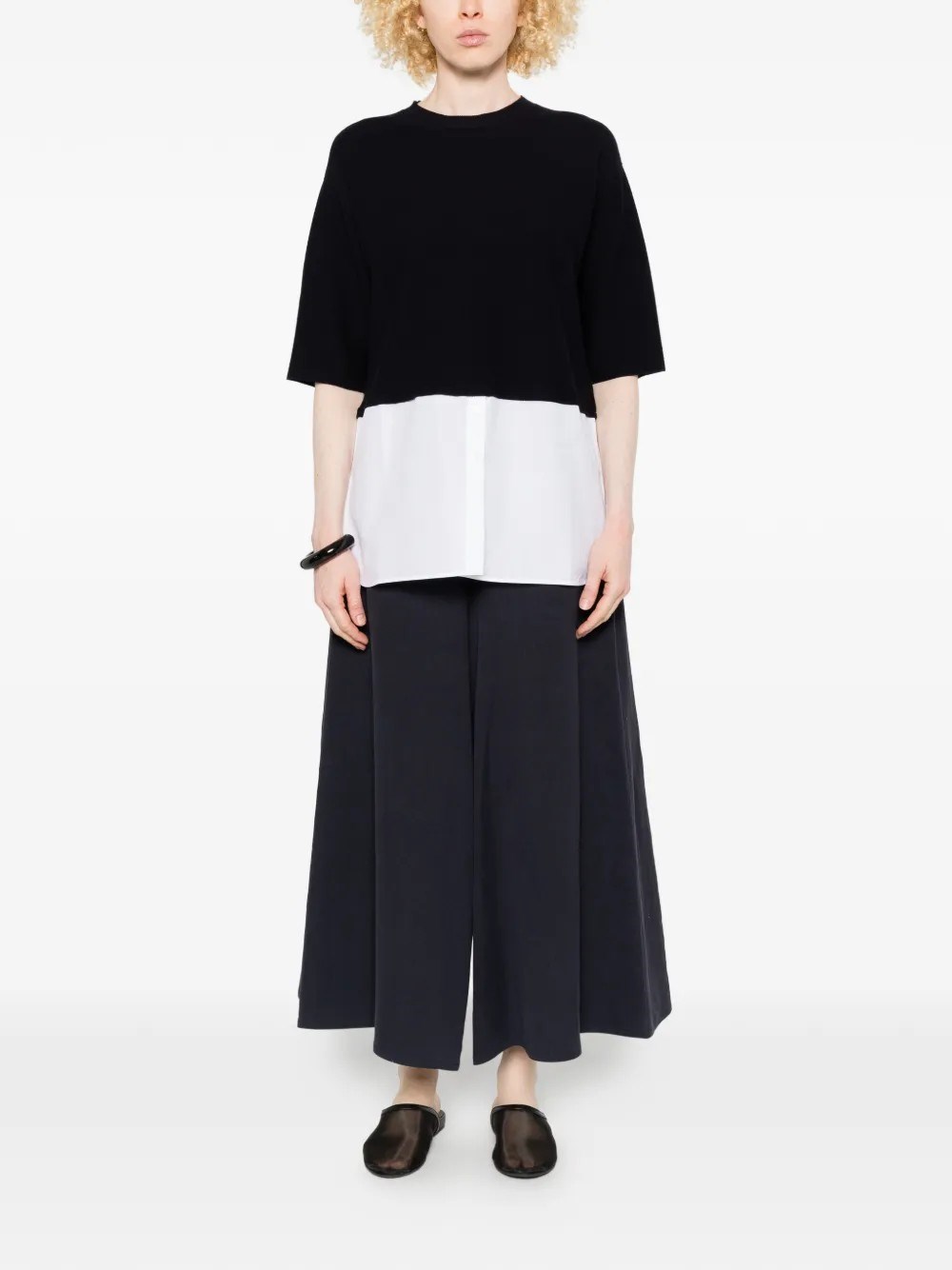 Cotton Popelibe Detail Sweater