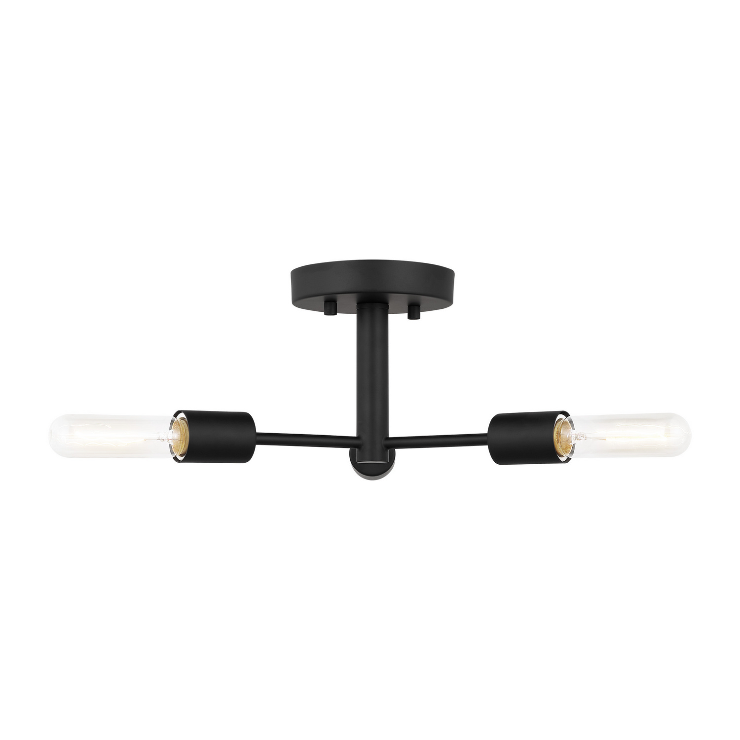 Axis 3-Light Semi-Flush Ceiling Light in Midnight Black