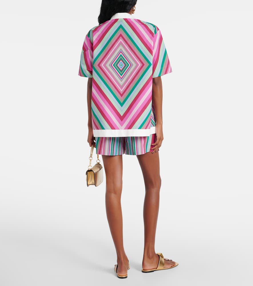 Printed cotton poplin shirt
