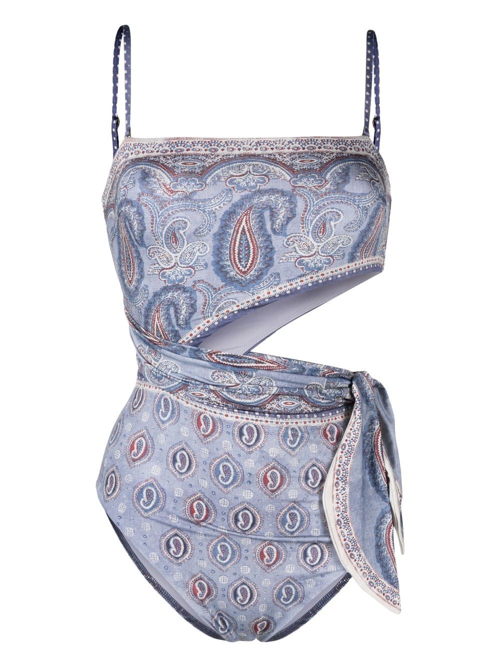 Vitali Placement paisley print swimsuit - Blue