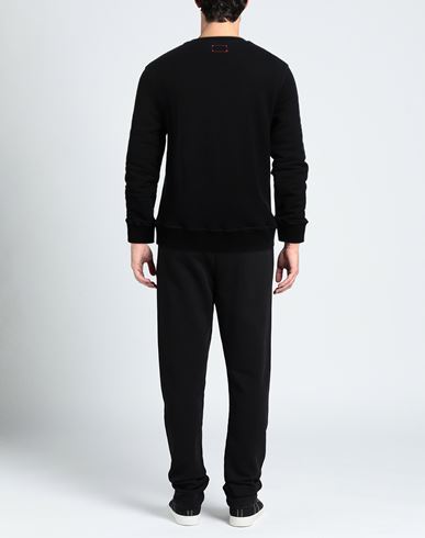 Man Sweatshirt Black Size S Cotton, Polyamide, Viscose, Elastane