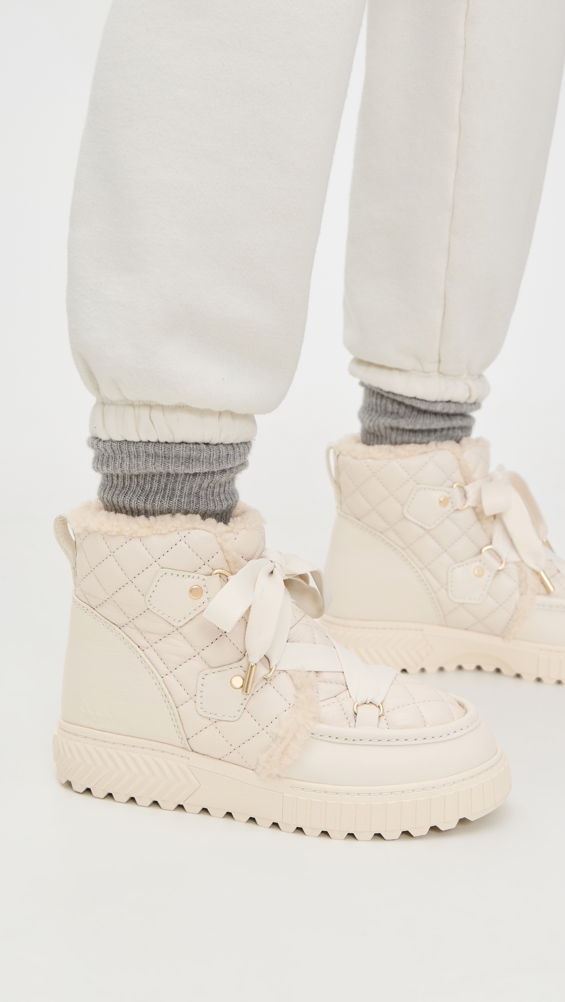Ona Ave Alpine Lux Boots Chalk/Sea Salt