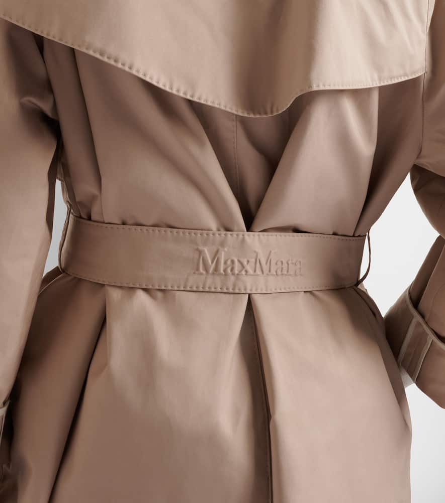Cotton-blend gabardine trench coat