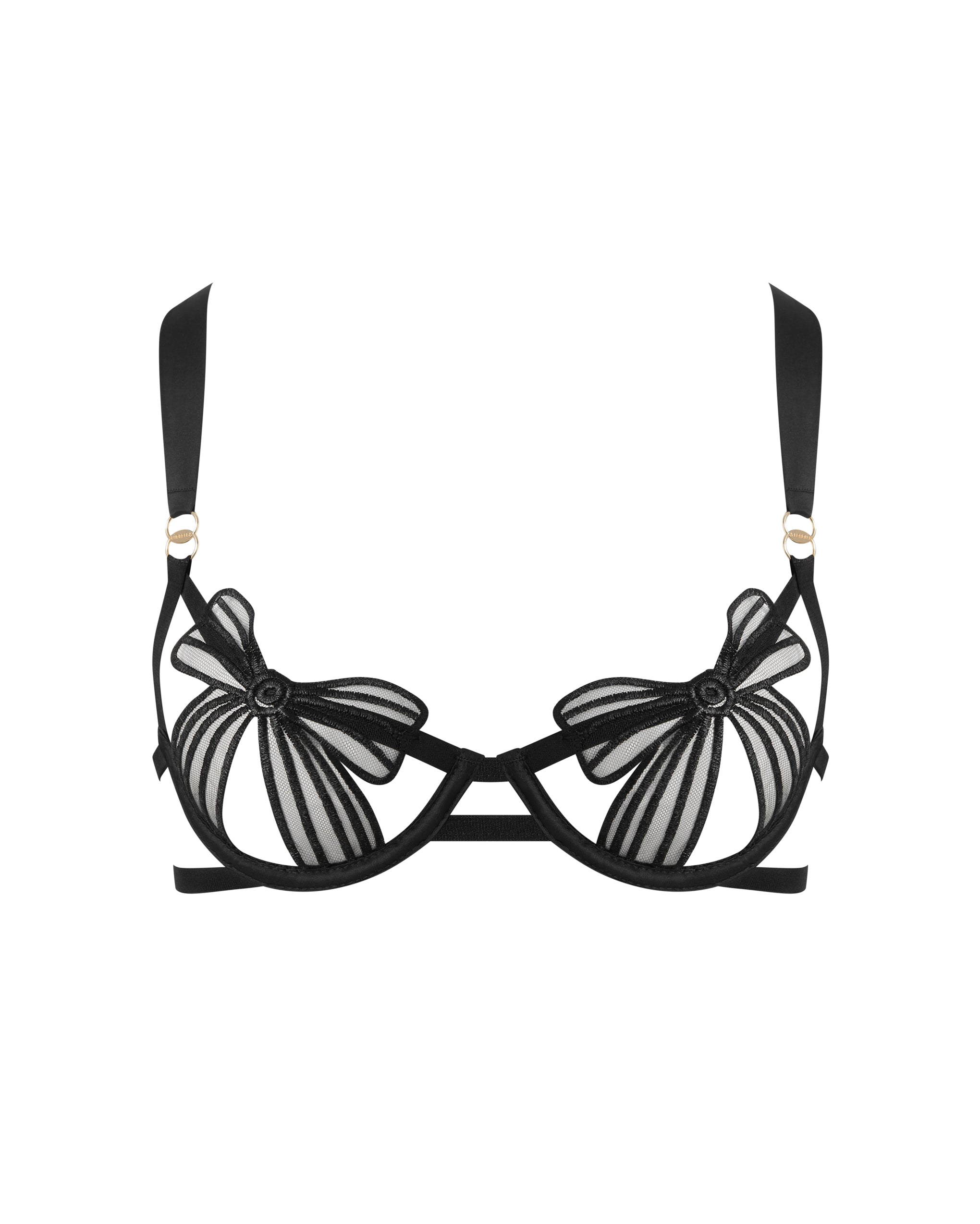 Bluebella Annabel Open Bow Bra Black