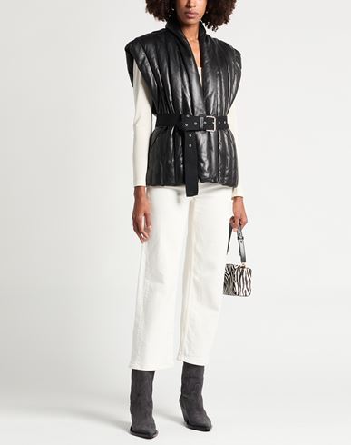 Woman Jacket Black Size 4 Lambskin, Polyester, Polypropylene