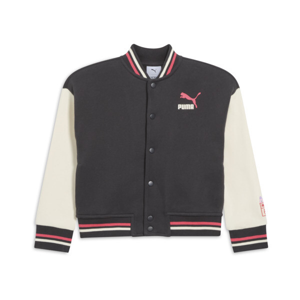 PUMA x GABBY'S DOLLHOUSE Little Kids' Varsity Jacket in Grey