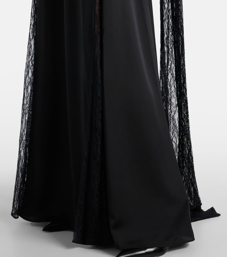Paige satin and lace gown