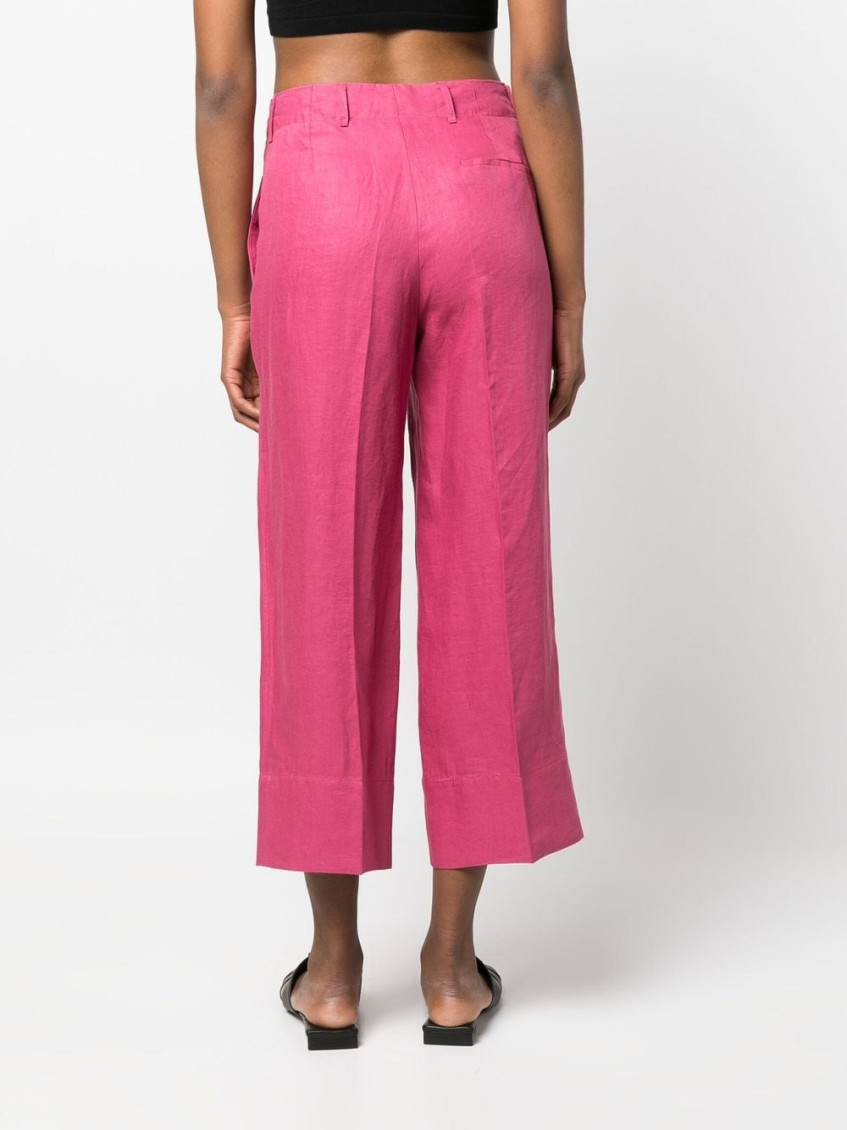 - Wide-leg Linen Trousers