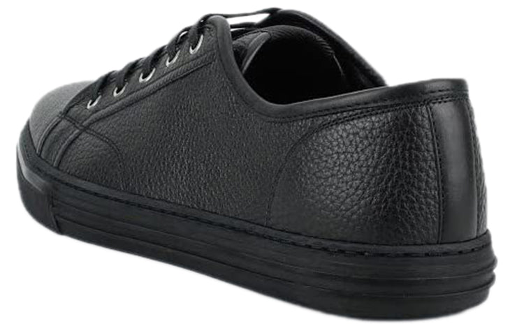 Pebbled Nappa Leather Low-top Sneakers 'Black'