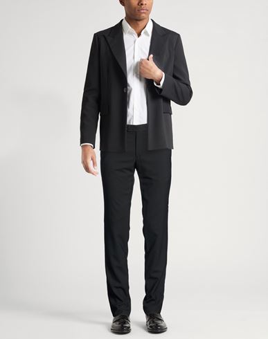Man Pants Black Size 40 Wool, Polyester