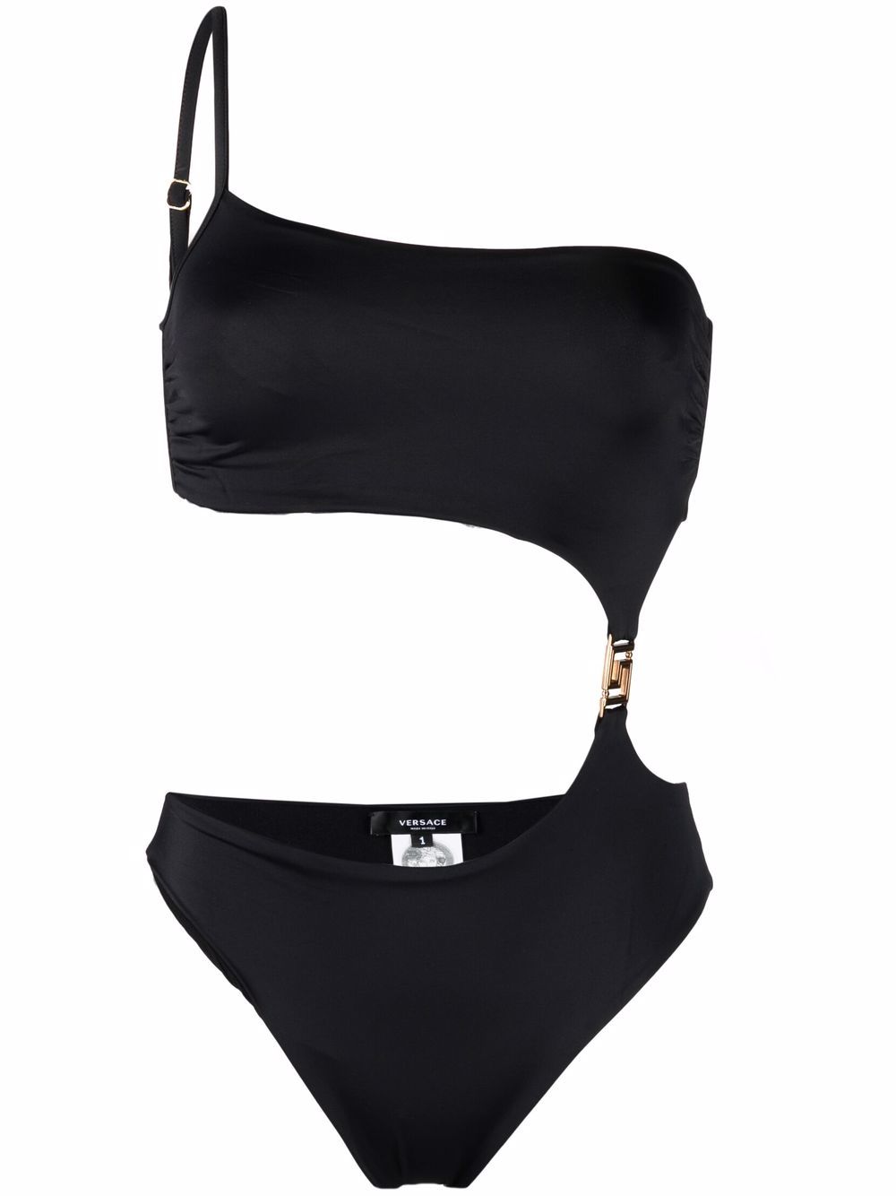 Greca cut-out swimsuit - Black