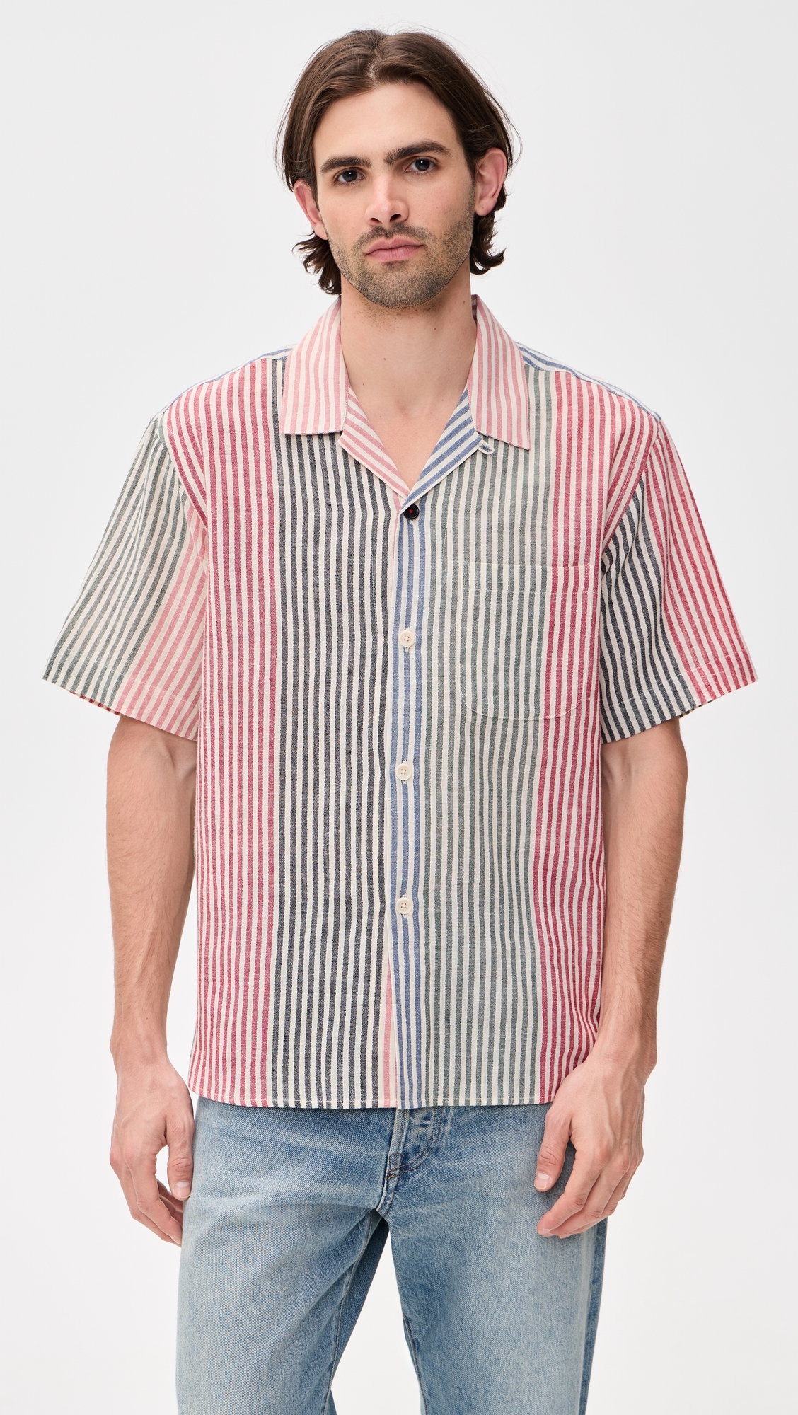 Ronen Handloom Striped Shirt Multi