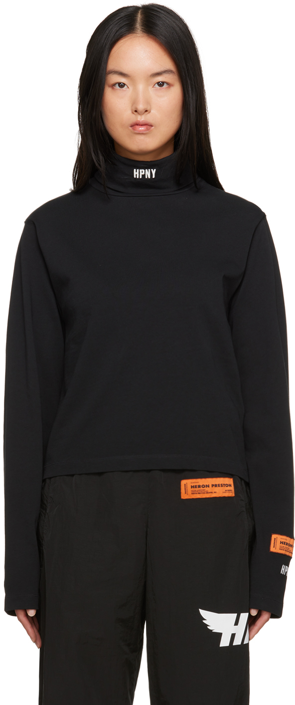 Heron Preston Black 'HPNY' Long Sleeve T-Shirt