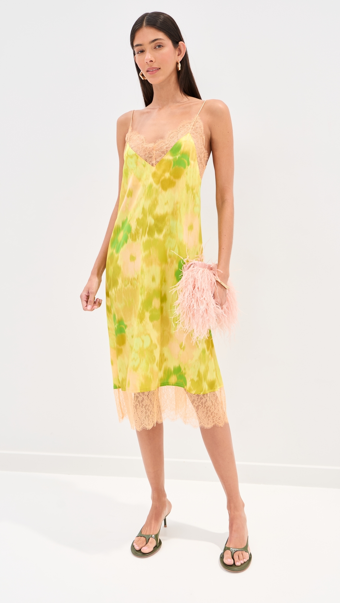Layla Silk Dress Floral Yellow