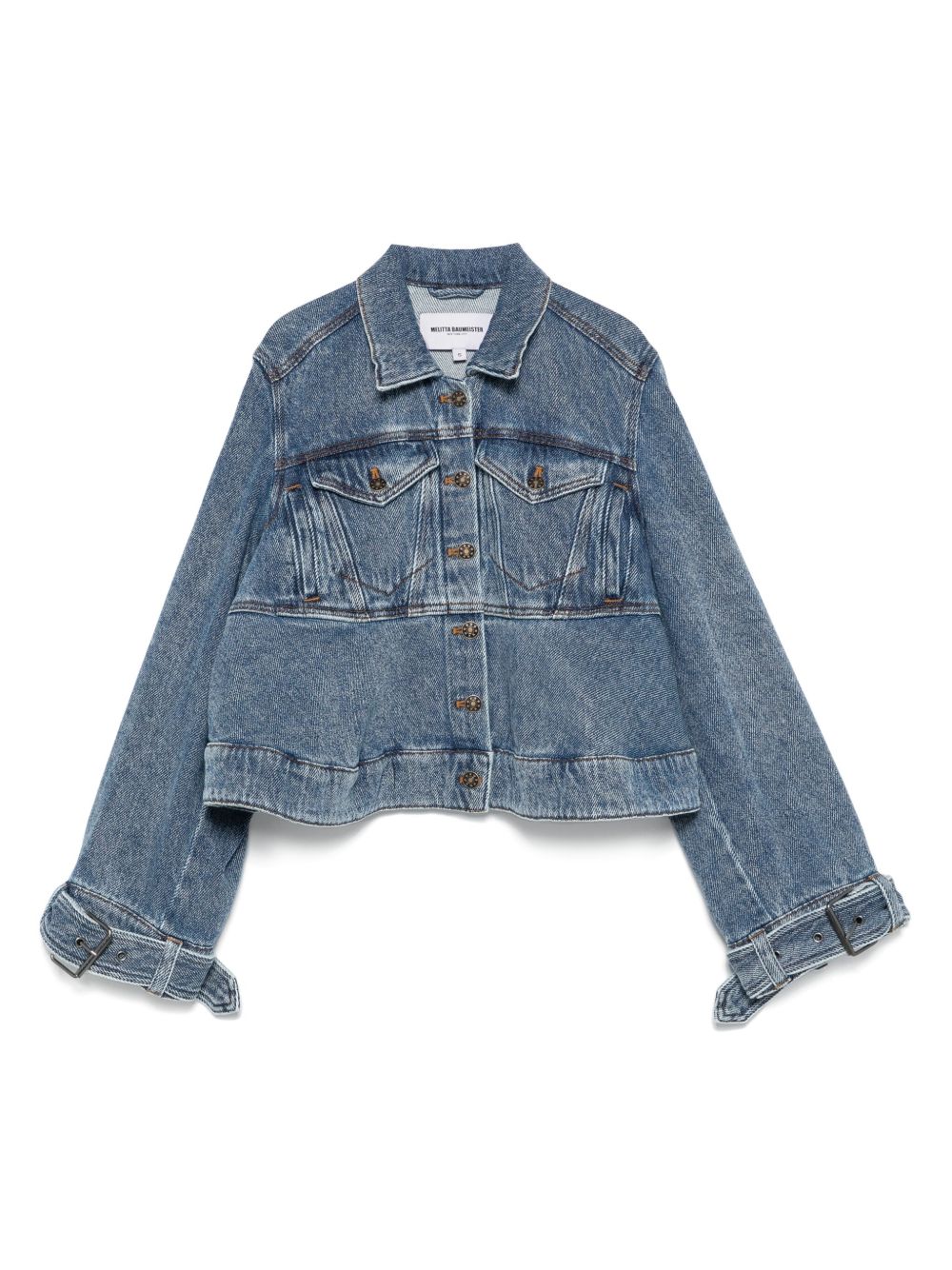 Button-fastening denim jacket - Blue
