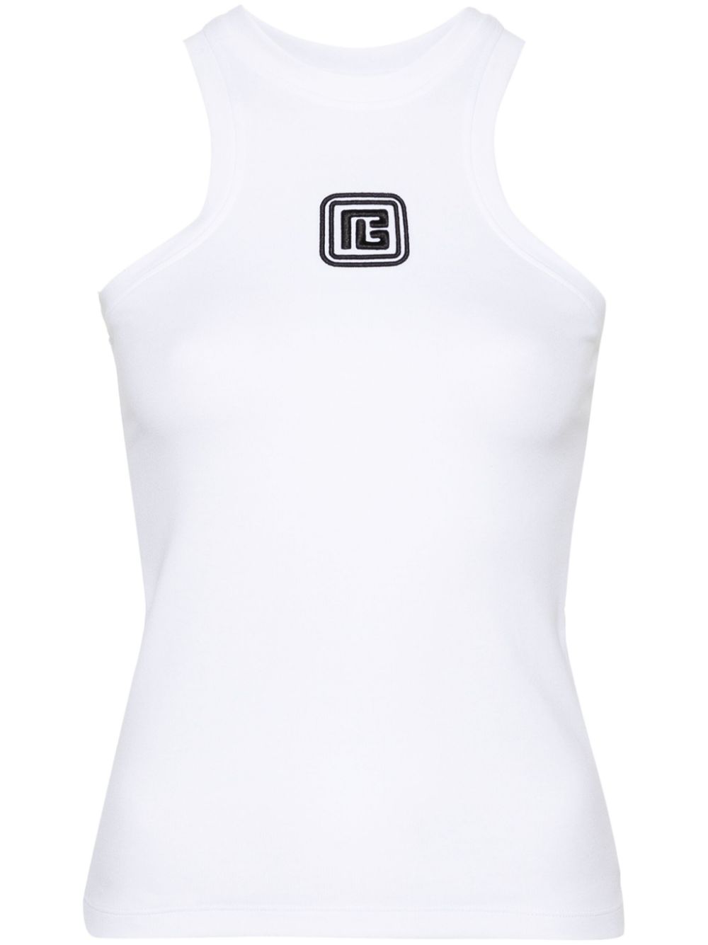 Logo-embroidered tank top - Pink