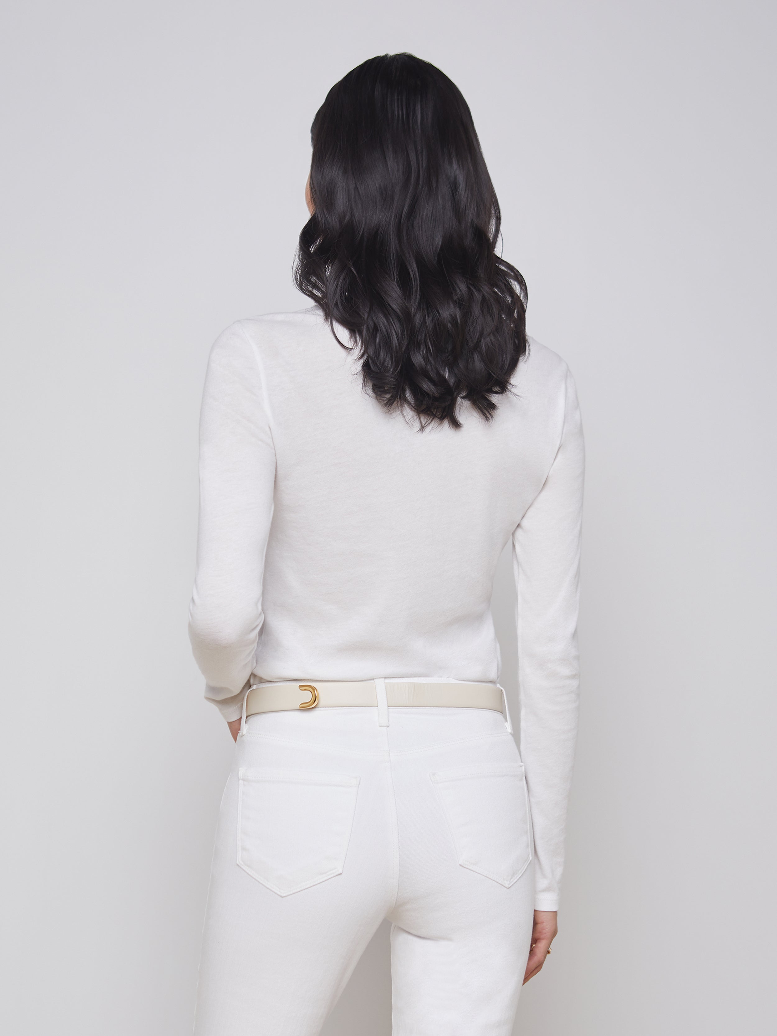 Tess Long Sleeve T-Shirt In White