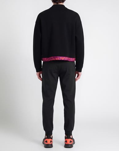 Man Sweatshirt Black Size S Cotton, Polyester