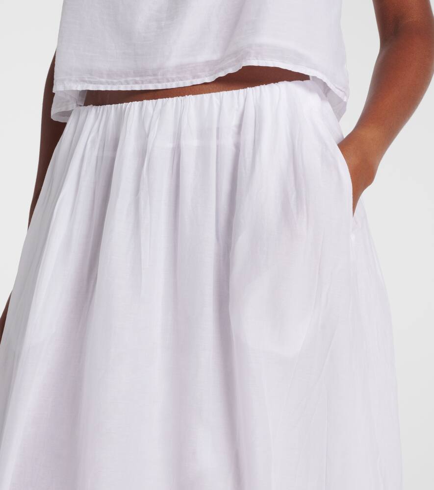 Ines cotton and silk voile maxi skirt