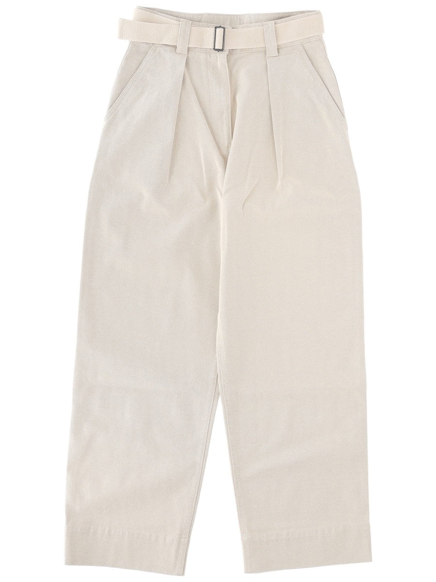 Belted Pleat-detail Trousers