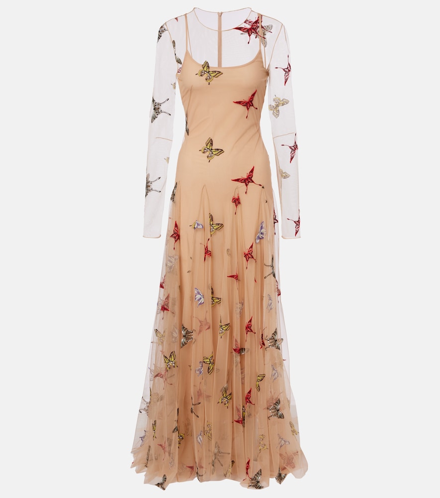 Patch-appliqué maxi dress