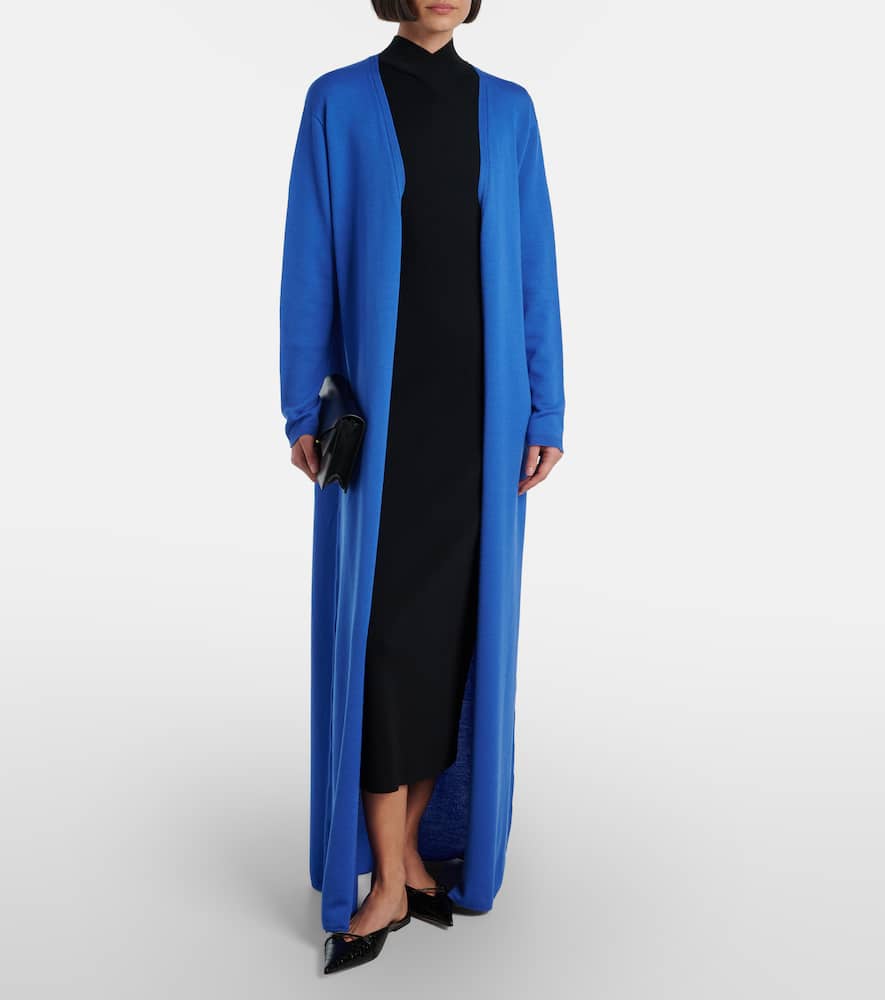 Wool piqué cardigan