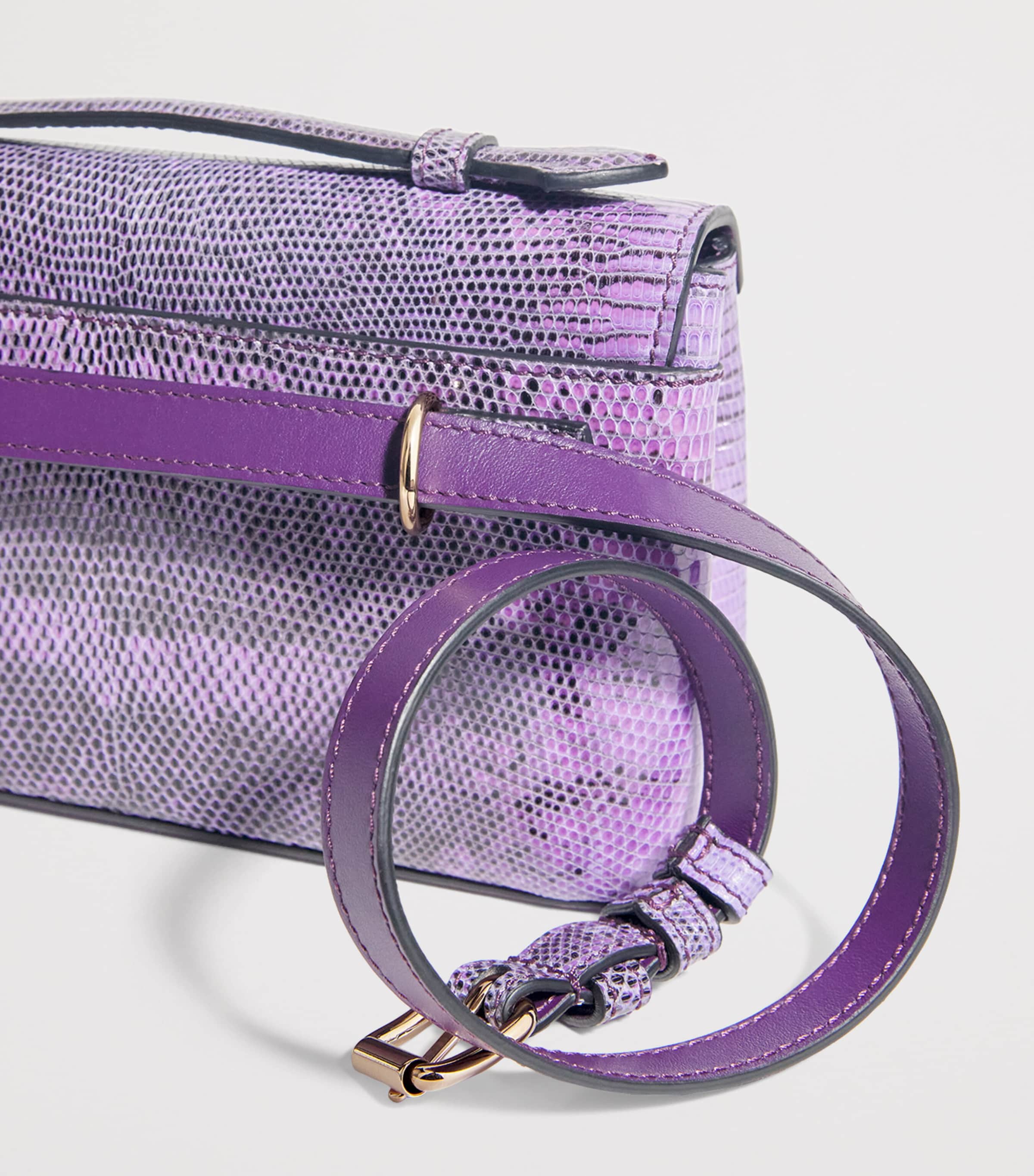 Analeena Lizard Skin Top-Handle Bag