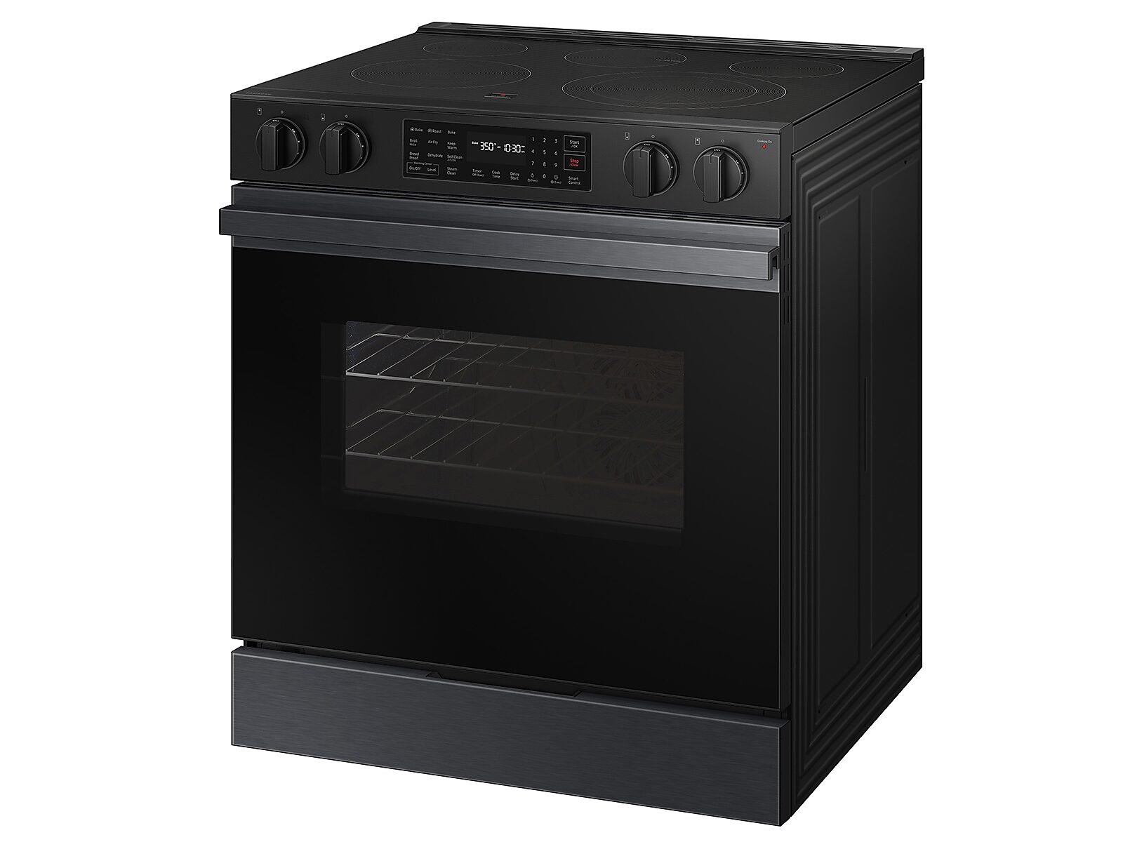 Bespoke 6.3 cu. ft. Smart Slide-In Electric Range with Precision Knobs in Matte Black Steel(NSE6DG8100MTAA)