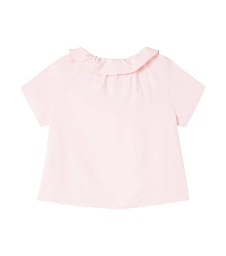 Il Gufo Logo ruffled jersey top