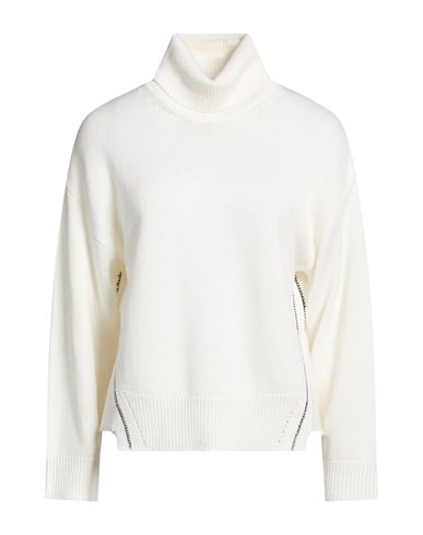 Woman Turtleneck Ivory Size 6 Merino Wool
