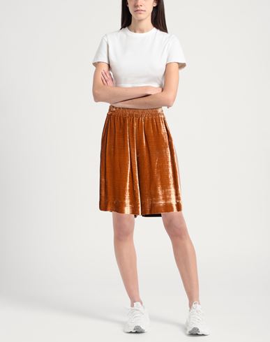 Pièce. Woman Shorts & Bermuda Shorts Brown Size 8 Silk