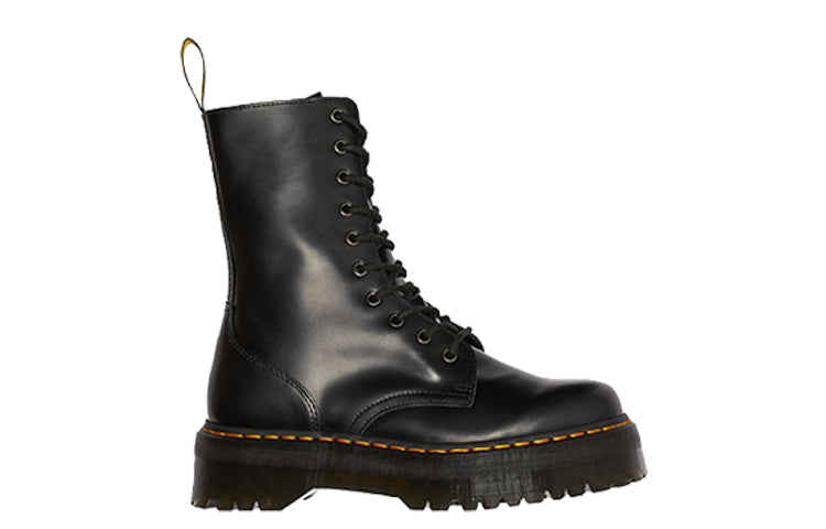 (WMNS) Jadon High Smooth Leather Platform Boot 'Black'