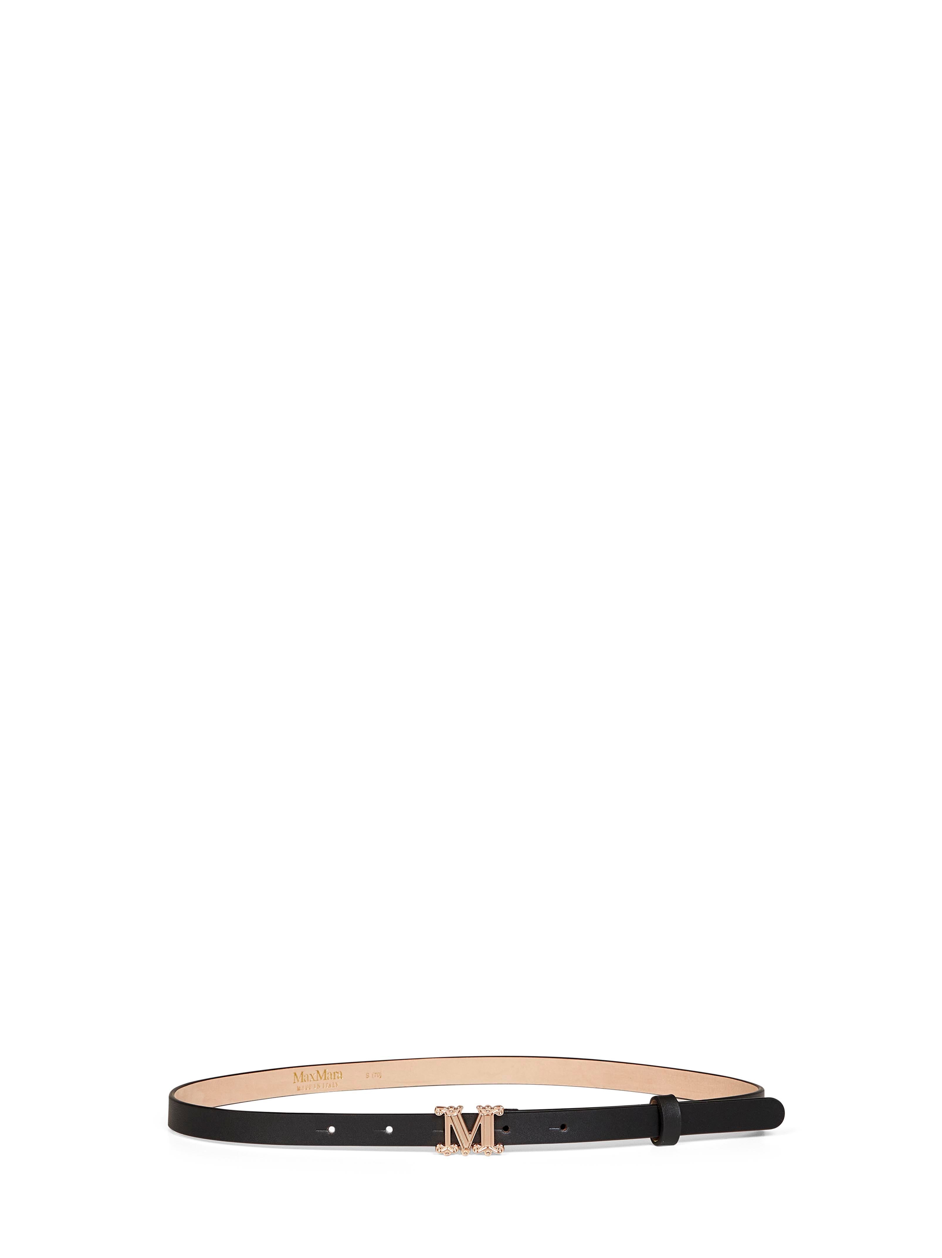 | Black leather MGRAZIATA Monogram belt |  | S