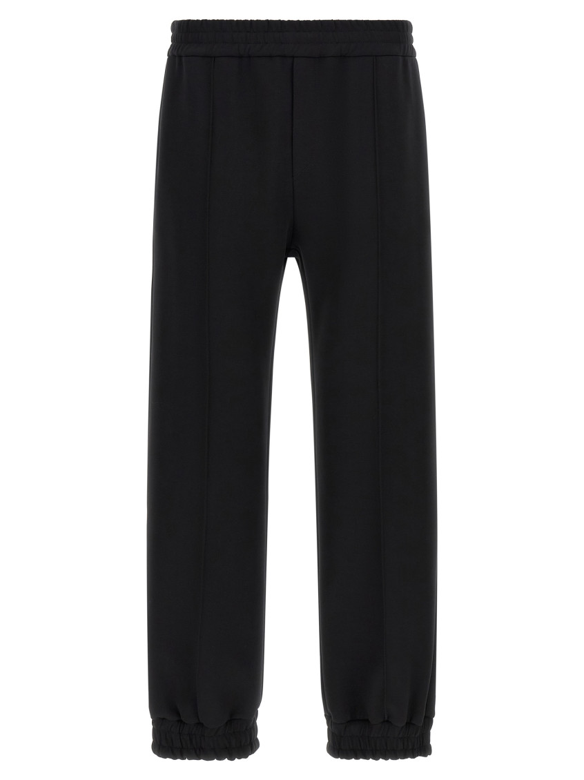 Black Solid Track Pants
