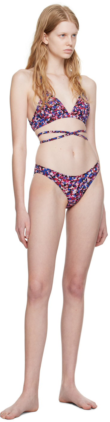 Pink and Blue Solange Bikini Top