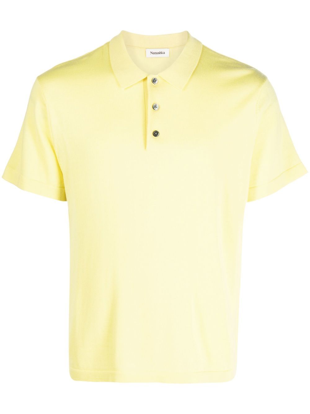Short-sleeve merino polo shirt - Yellow