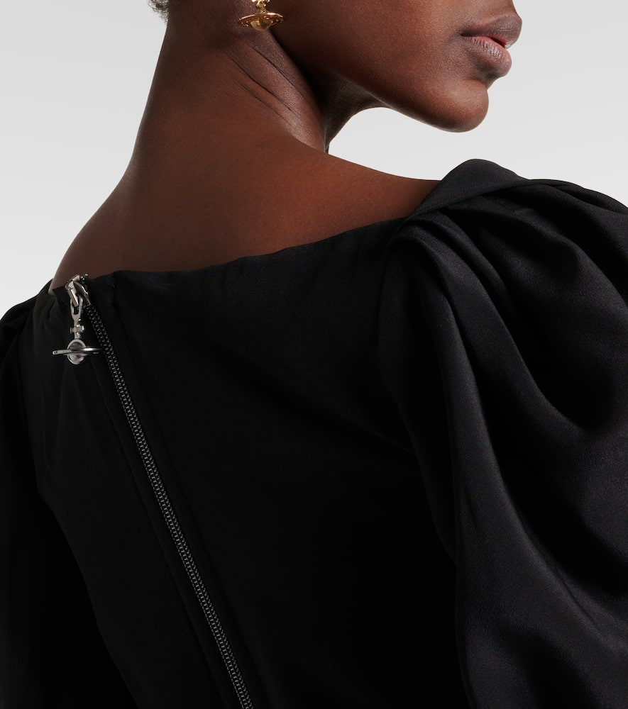 Tie-detail silk top