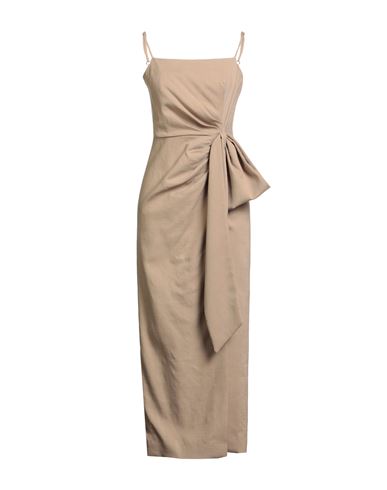 Woman Maxi dress Camel Size 10 Viscose, Polyester, Elastane